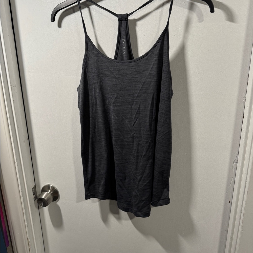 Under Armour Gray raced back heat gear tank Top